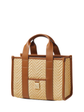 Aspinal of London small tote bag neutral raffia, imported from the UK