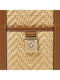 Aspinal of London small tote bag neutral raffia, imported from the UK