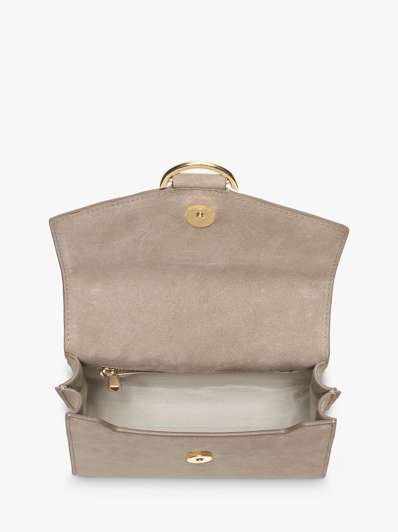 Aspinal of London Midi Mayfair suede grab bag (British brand)