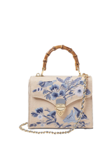 John Lewis Aspinal of London Mayfair Embroidered Canvas Grab Bag, Skyblue- Buy online at McGrocer