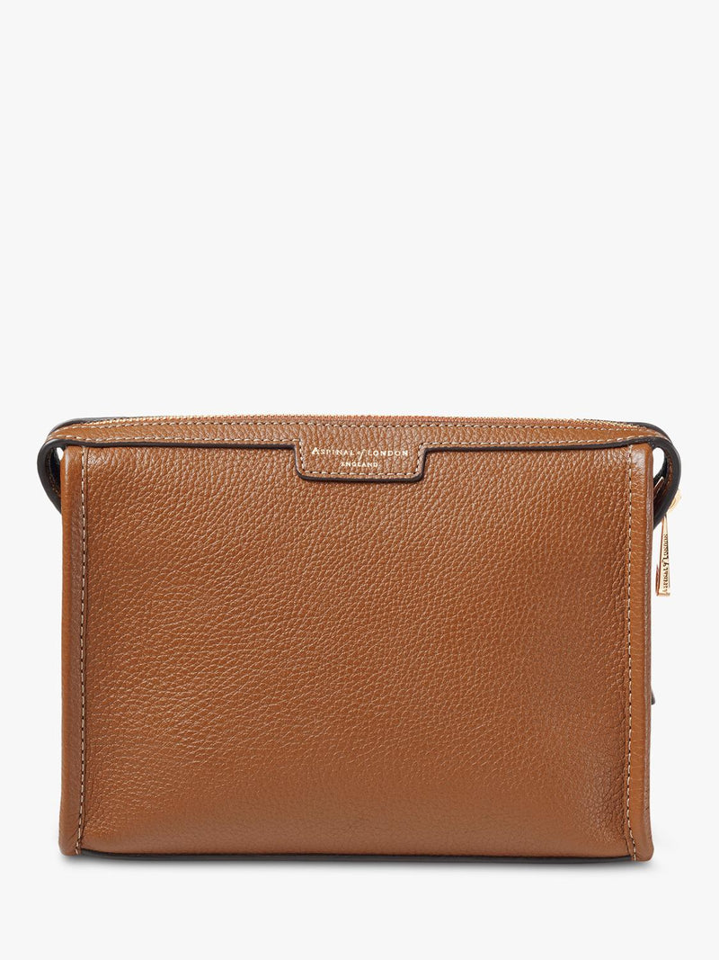 Aspinal of London zipped leather satchel bag - British product