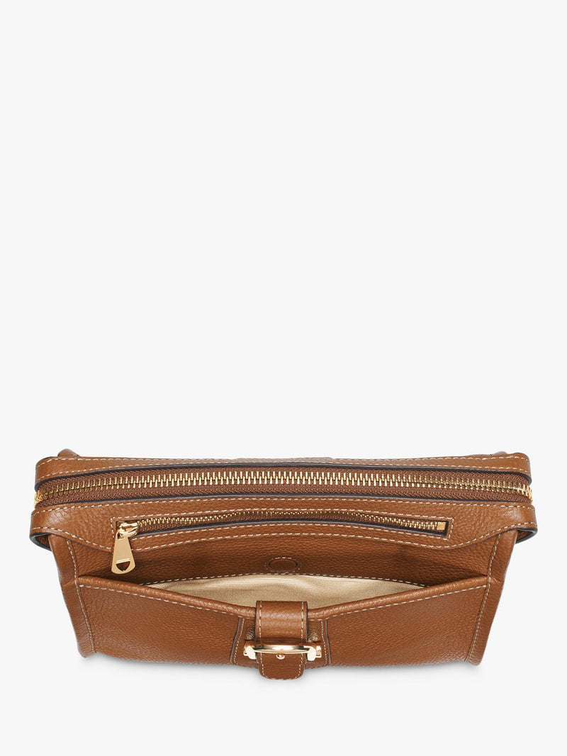 Aspinal of London zipped leather satchel bag - British product