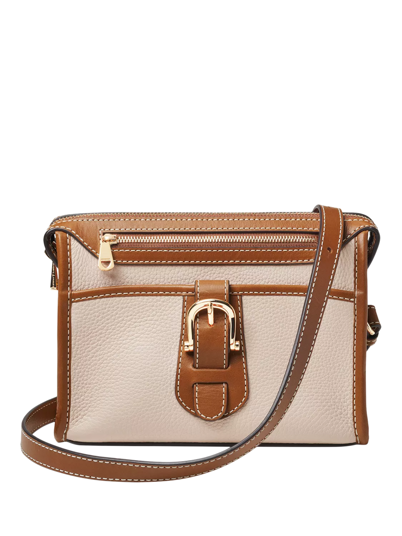 Aspinal of London Zipped Leather Satchel Cross Body Bag