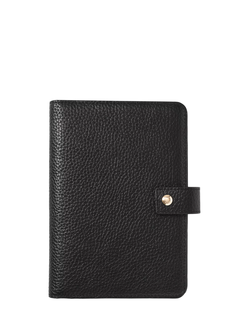 Aspinal of London leather travel wallet with multiple compartments, imported from the UK