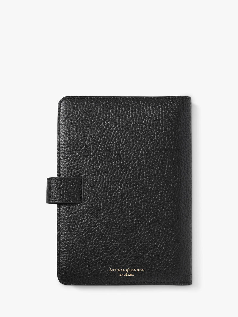 Aspinal of London leather travel wallet with multiple compartments, imported from the UK