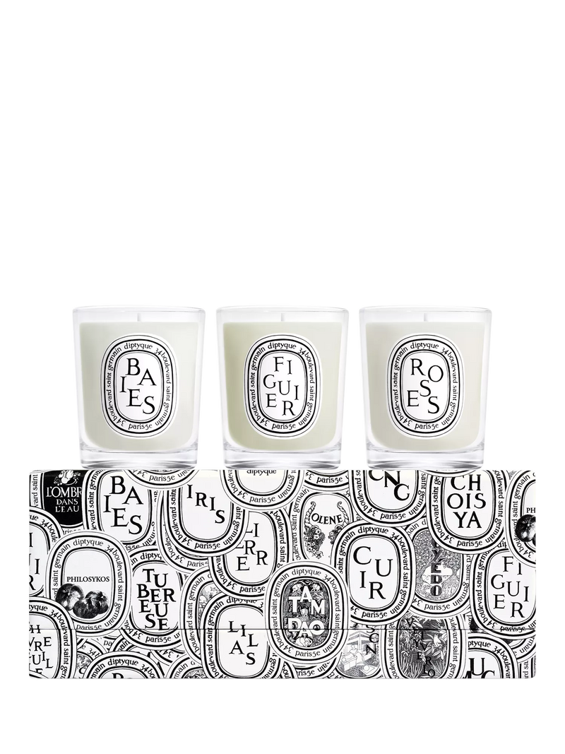 Diptyque scented candle gift set 3x70g (British brand)