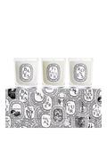 Diptyque scented candle gift set 3x70g (British brand)