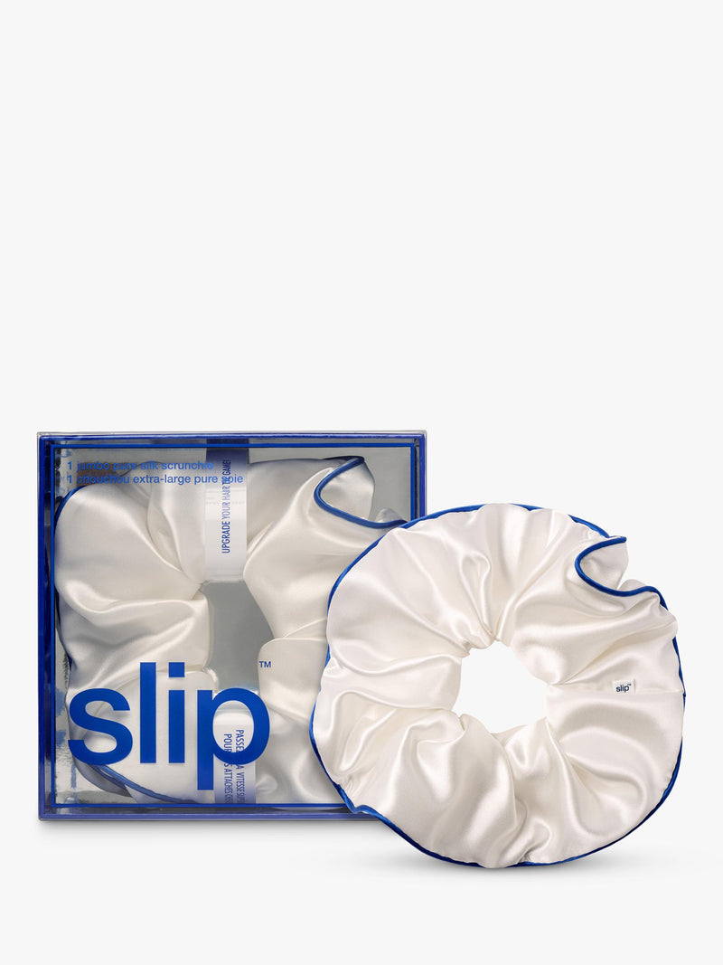 Slip white jumbo silk scrunchie (British brand)