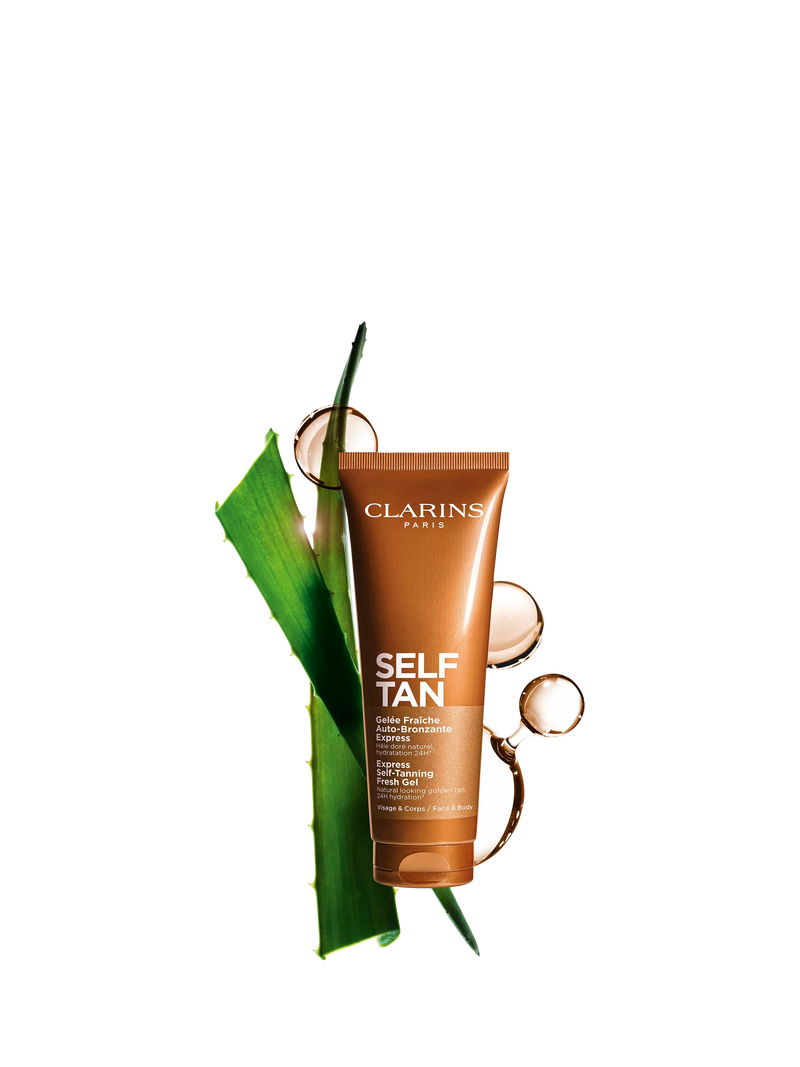 Clarins Express Self-Tanning Fresh Gel 125ml, imported from the UK