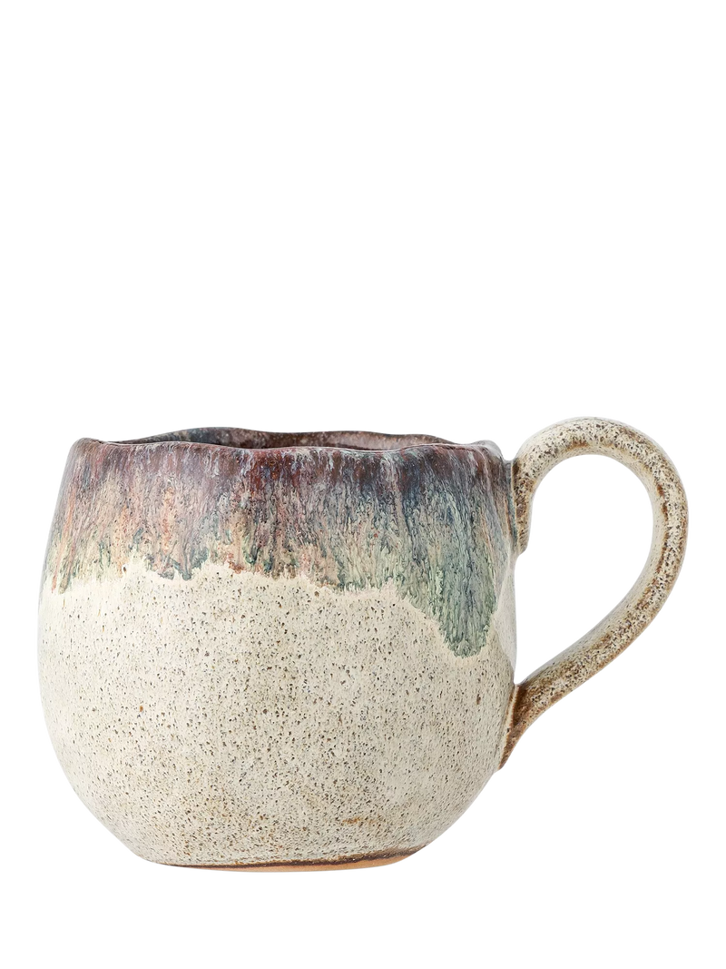 Bloomingville Estella stoneware mug with blue purple glaze 350ml (British brand)