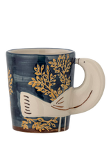John Lewis Bloomingville Hezha Bird Stoneware Mug 260ml Blue- Buy online at McGrocer