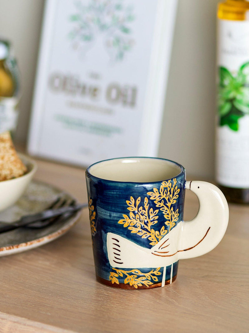 Bloomingville Hezha bird stoneware mug 260ml - British product