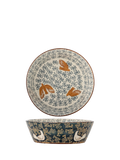Bloomingville hand-painted bird serving bowl 28cm (British brand)