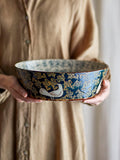 Bloomingville hand-painted bird serving bowl 28cm (British brand)