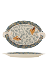 John Lewis Bloomingville Hezha Bird Stoneware Serving Tray, Blue- Buy online at McGrocer