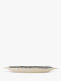 Bloomingville Hezha bird stoneware serving tray in blue (British brand)