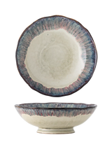 John Lewis Bloomingville Imogen Reactive Glaze Stoneware Serving Bowl, 28cm, Blue- Buy online at McGrocer