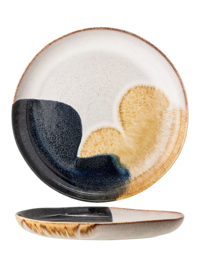 John Lewis Bloomingville Jules Stoneware Serving Platter, 35cm, Blue- Buy online at McGrocer