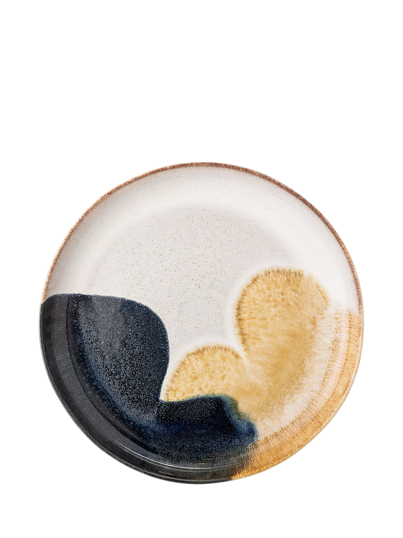 Bloomingville Jules stoneware serving platter 35cm blue - British product