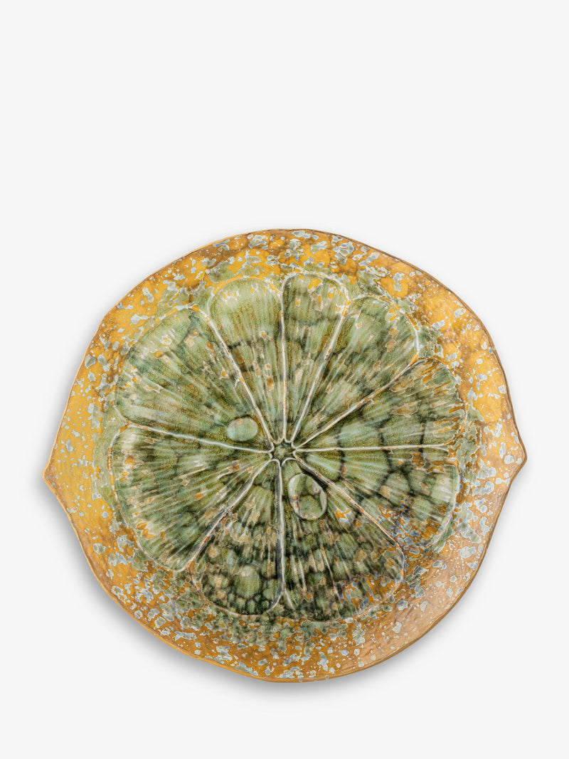 Bloomingville Milani reactive glaze green serving dish 30cm - British product