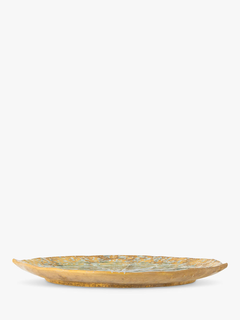 Bloomingville Milani reactive glaze green serving dish 30cm - British product