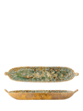 Bloomingville Milani reactive glaze stoneware serving dish 34cm, imported from the UK