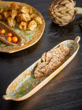 Bloomingville Milani reactive glaze stoneware serving dish 34cm, imported from the UK