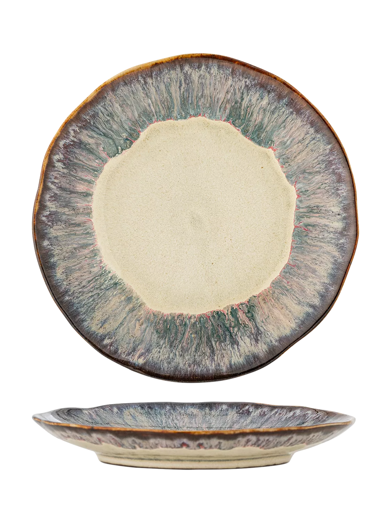 Bloomingville Imogen reactive glaze stoneware plate 16.5cm, imported from the UK