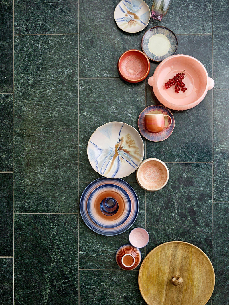 Bloomingville Imogen reactive glaze stoneware plate 16.5cm, imported from the UK