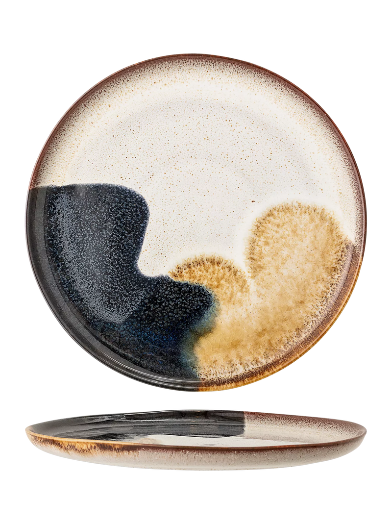 Bloomingville stoneware dinner plate blue 28cm, UK version