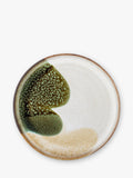 Bloomingville handcrafted stoneware dinner plate 22cm green, UK version