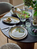 Bloomingville handcrafted stoneware dinner plate 22cm green, UK version