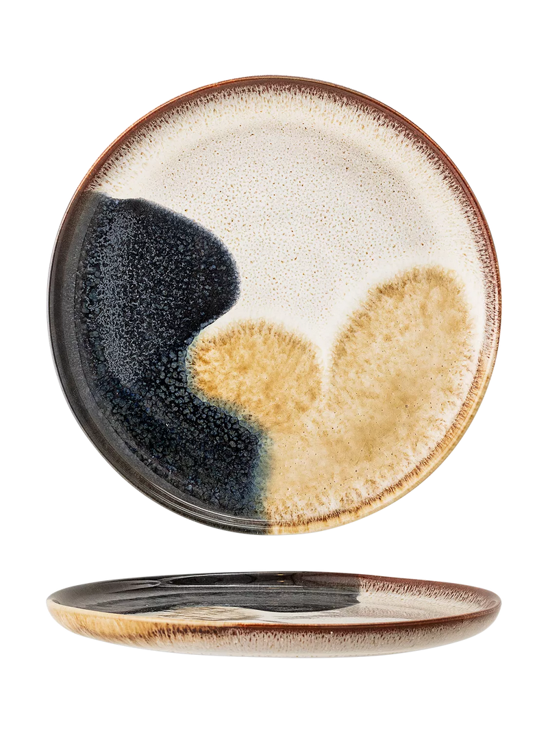 Bloomingville stoneware side plate blue 22cm - British product