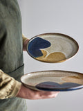 Bloomingville stoneware side plate blue 22cm - British product