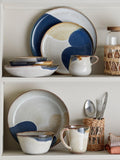 Bloomingville stoneware side plate blue 22cm - British product