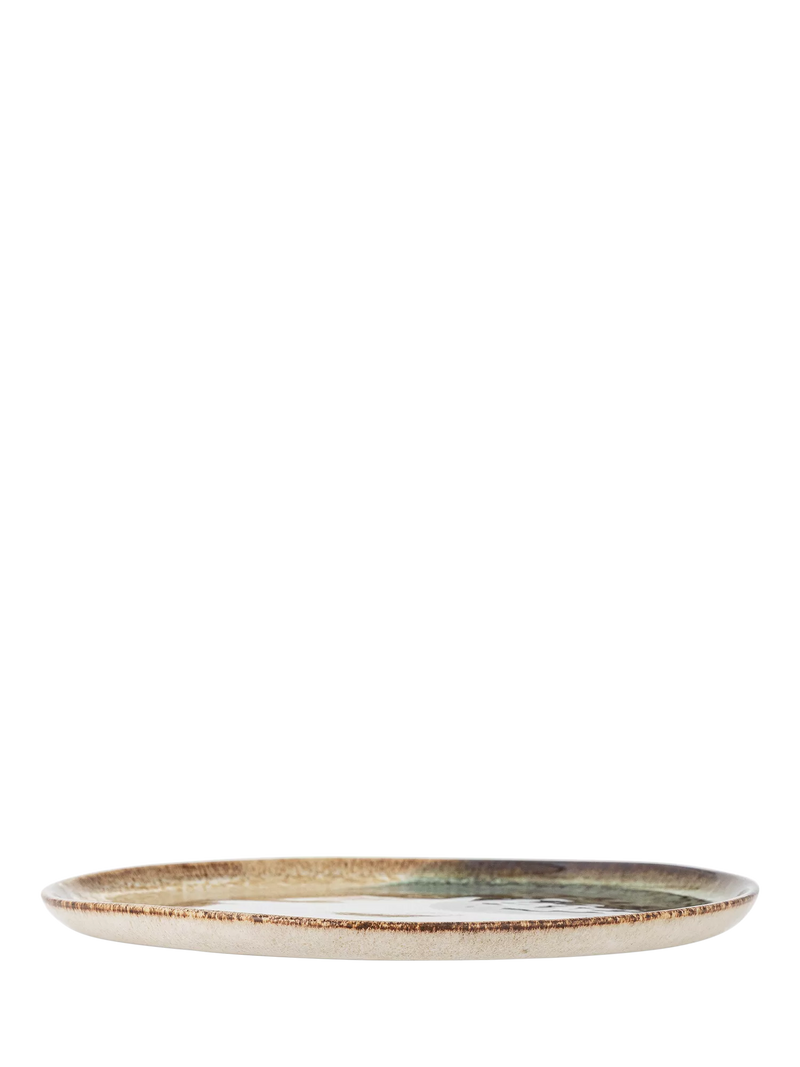 Bloomingville stoneware side plate green 22cm, imported from the UK