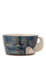 John Lewis Bloomingville Hezha Bird Small Stoneware Bowl, 13cm, Blue- Buy online at McGrocer