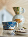 Bloomingville Hezha bird stoneware bowl 13cm blue, imported from the UK