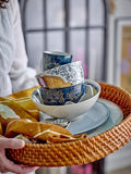 Bloomingville Hezha bird stoneware bowl 13cm blue, imported from the UK