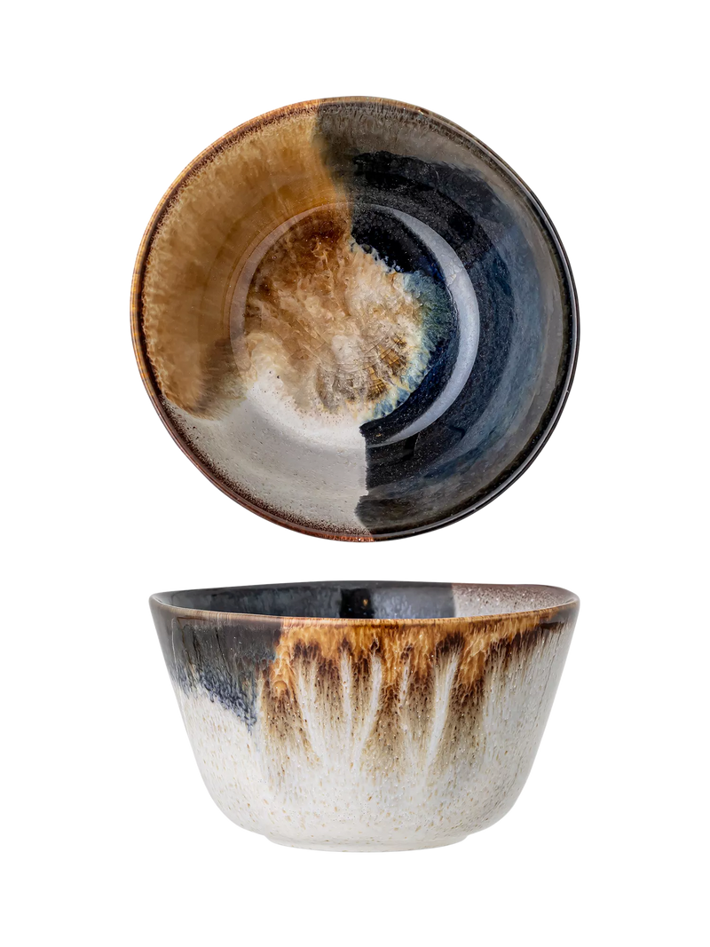 Bloomingville stoneware cereal bowl blue 15.5cm - British product