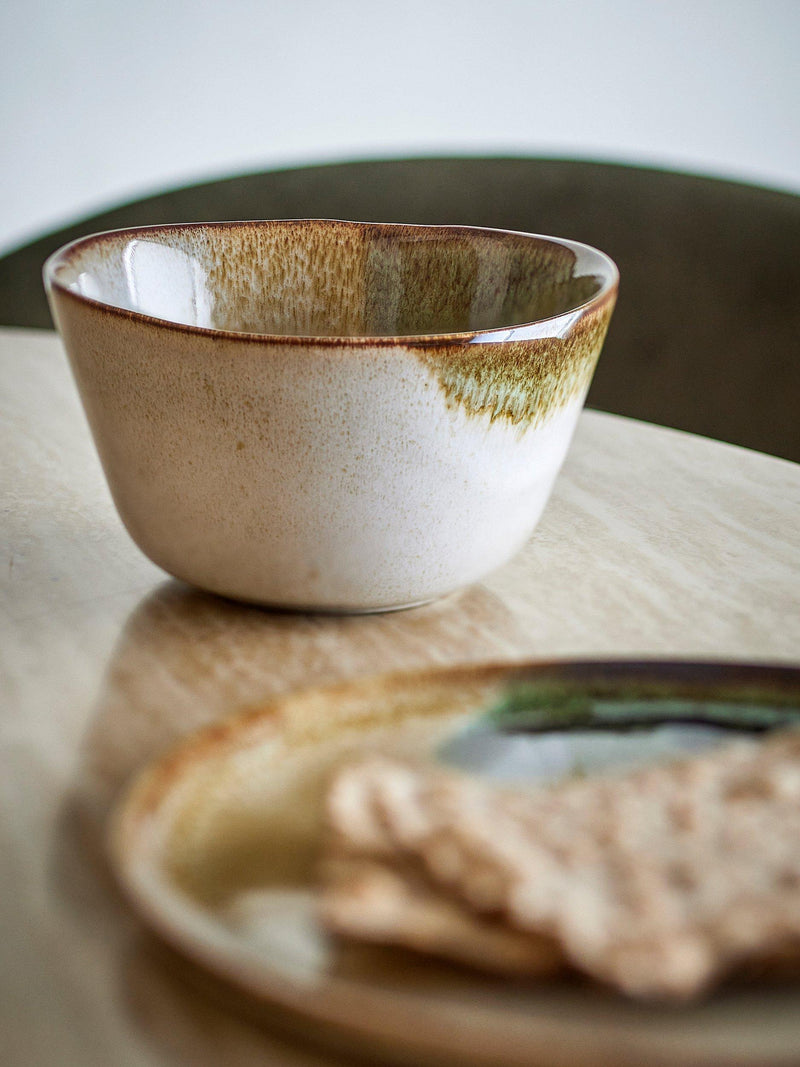Bloomingville stoneware cereal bowl green 15.5cm, UK version