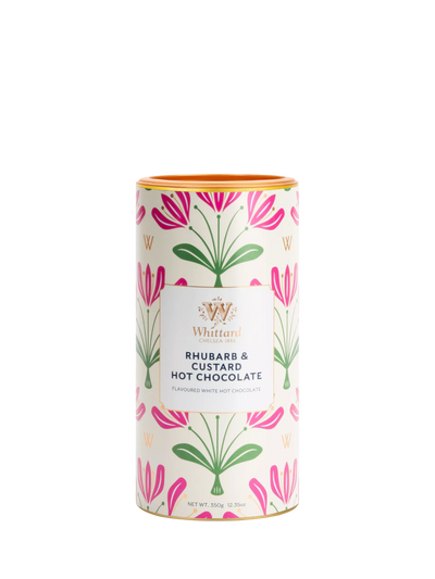 John Lewis Whittard Rhubarb & Custard White Hot Chocolate Drink Mix 350g- Buy online at McGrocer