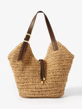 Mint Velvet woven bucket bag in Natural, imported from the UK