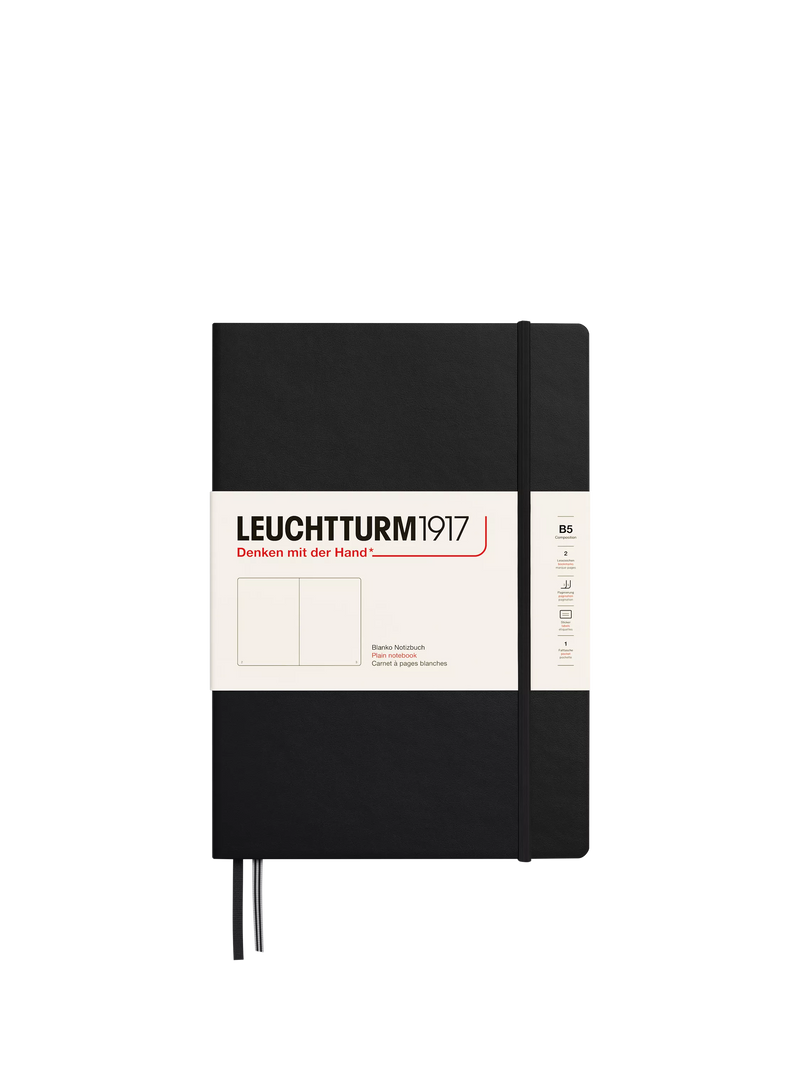 LEUCHTTURM1917 B5 plain hardcover notebook, imported from the UK