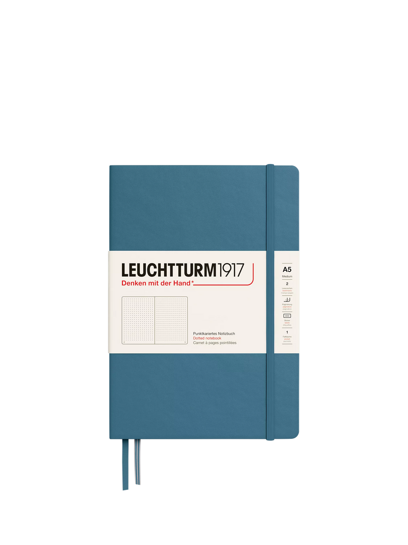 LEUCHTTURM1917 A5 dotted notebook blue (British brand)
