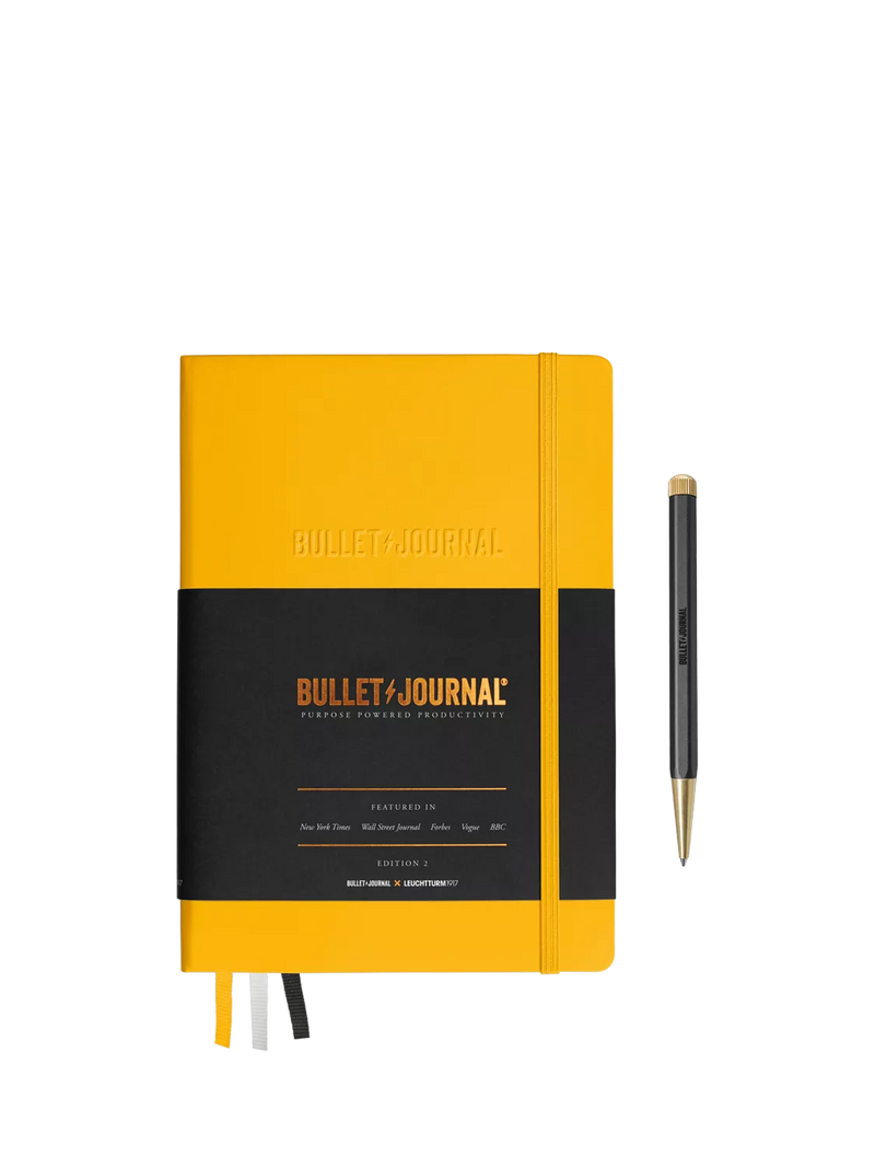 Leuchtturm1917 A5 bullet journal yellow hardcover notebook, UK version