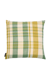 John Lewis The Conran Shop Marabar Check Cotton Cushion Green/Chartreuse Scatter Cushion 50 x 50cm- Buy online at McGrocer