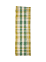 John Lewis The Conran Shop Marabar Check Cotton Table Runner, 260cm, Green/Chartreuse- Buy online at McGrocer
