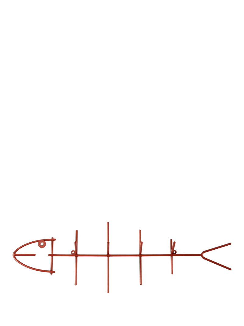 The Conran Shop red fish hook wall-mounted rack 60cm (British brand)