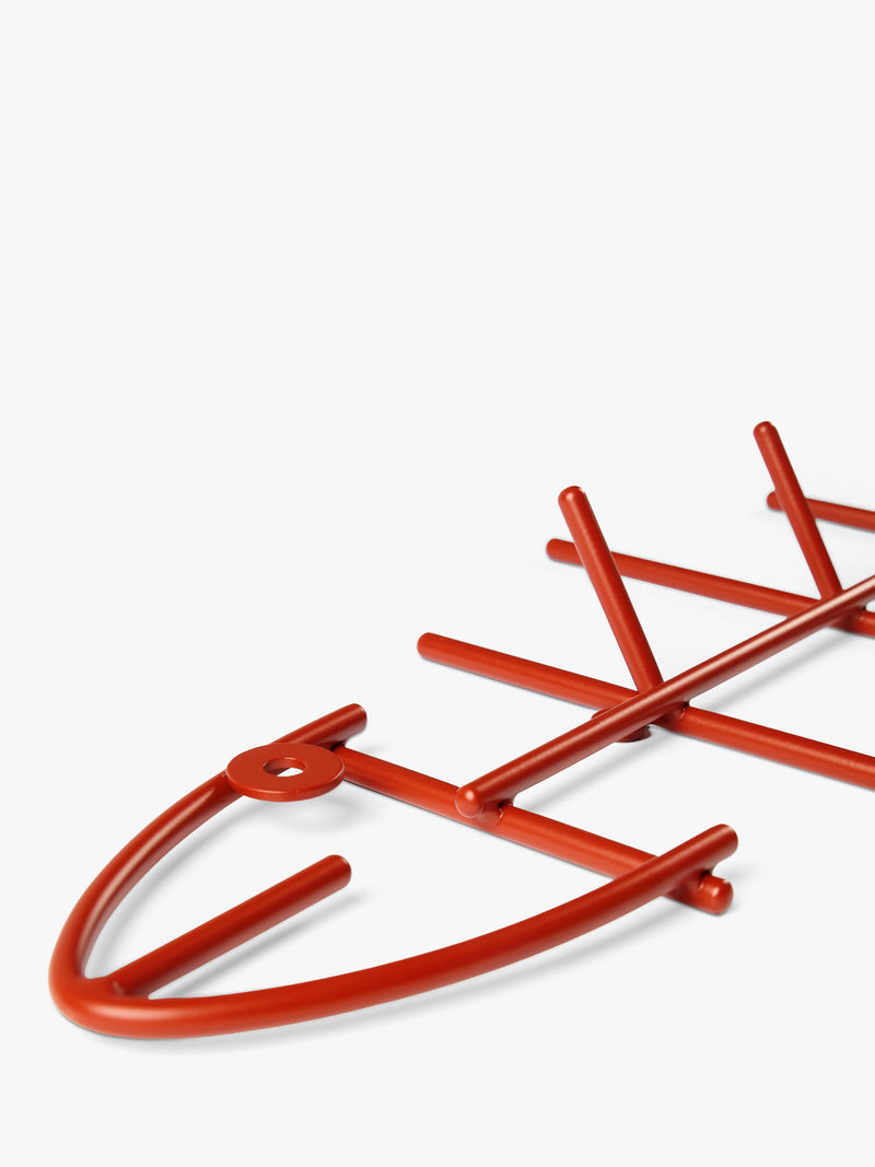 The Conran Shop red fish hook wall-mounted rack 60cm (British brand)